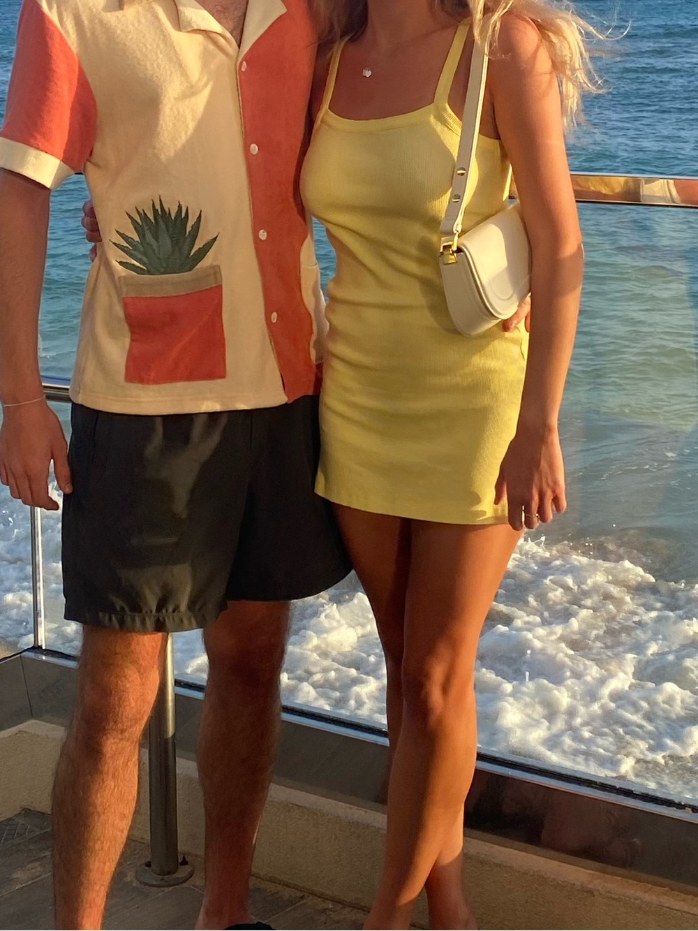 Djerf Avenue Lemon Yellow Mini Dress